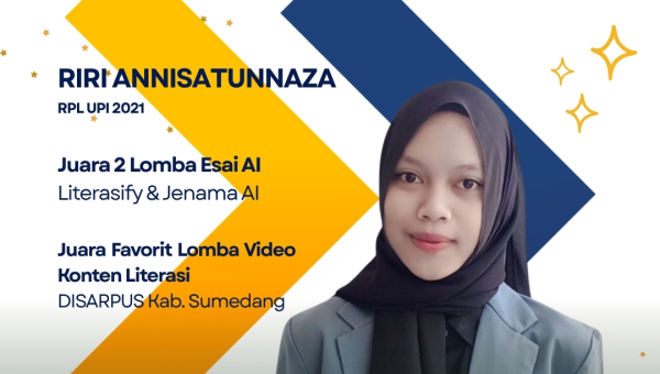 Selamat kepada 👏 Riri Annisatunnaza (RPL UPI 2021)